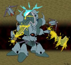 Ilustración del Traumanator en DQ IX.